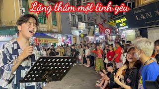 Silently a love - Thanh Bui | Cover Hanoi Walking Street | Street music #haa