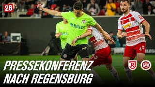 PRESSEKONFERENZ nach SSV Jahn Regensburg vs. SV Wehen Wiesbaden I Relegation 2. Bundesliga - 3. Liga