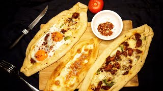 Turkish Pide recipe(with 2 different Fillings)| Fatayer