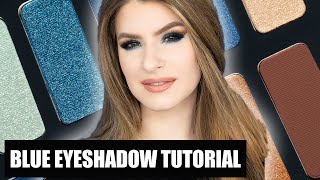 Blue eyeshadow for HOODED eyes | Step by step tutorial!!