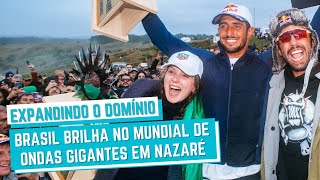 LUCAS CHUMBO, PEDRO SCOOBY E MAYA GABEIRA TERMINAM NO TOPO EM NAZARÉ NO 1º DESAFIO DA WSL EM 2024