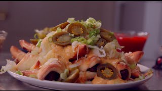 World Series: Pretzel Wrapped Hot Dog Nachos