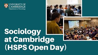 Sociology at Cambridge (HSPS Open Day)