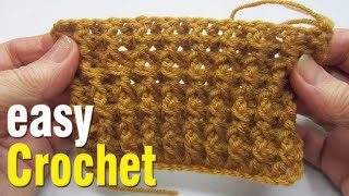 Easy Crochet: How to Crochet Textured Stretchy Stitch Ribbing. Crochet elastic stitch pattern.