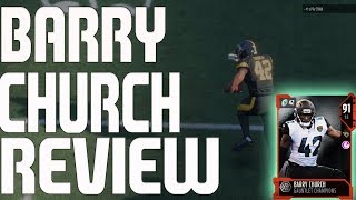 91 OVERALL GAUNTLET CHAMPION BARRY CHURCH REVIEW | MUT 18 PLAYER REVIEW