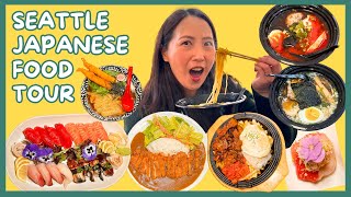 JAPANESE FOOD TOUR in Seattle  ⎸ Curry Katsu Rice, Luxury Sushi and Ramen Food Truck!