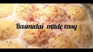 Rasmalai in 15 minutes || Easiest Recipe with Milk powder || Desi sweet || Eid dessert