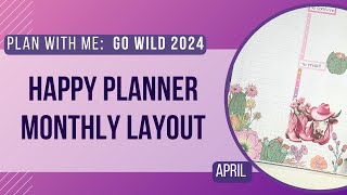 April Travel Planner Setup:  Go Wild 2024 Prep | Happy Planner Monthly Layout