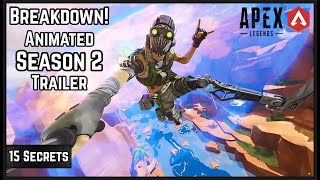 15 Hidden Clues! NEW CRYPTO REVEAL Season 2 Official Trailer Breakdown! Apex Legends