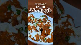 Buffalo Ranch Meatballs will change your life. I'm convinced of it!#easyappetizer #appetizerideas