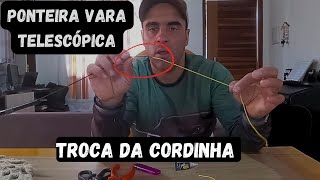 Dicas de como trocar a cordinha ou (pano) da ponteira da vara telescópica, simples e fácil.