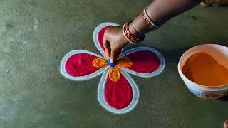 Karthigai deepam 🌻3*1special rangoli designs 🌻easy flowers kolam🌻 newyear festival🌻Amazing rangol