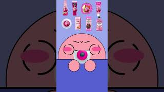 Kirby Animation - Random Pink Food Mukbang🍧🌷🌸 #shorts