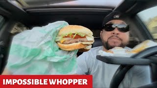 TRYING BURGER KINGS IMPOSSIBLE WHOPPER + JALAPENO CHEDDAR BITES W/CUZO + SPEAKING THE TRUTH!!