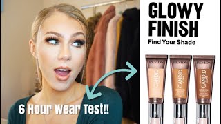 BEST NEW GLOWY DRUGSTORE FOUNDATION?! Revlon CANDID GLOW Foundation Demo + Wear Test 😱