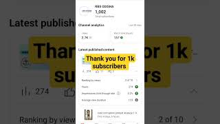 1k subscribers at YouTube, thank you @rbsodisha