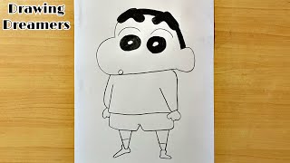 How to draw Shin-chan step by step || Pencil sketch Shin-Chan Nohara yo yo