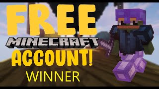 Winner of FREE Minecraft Java Account