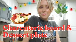 WHAT TO BRING TO A HOLIDAY PARTY?! Charcuterie Board & Dessert Plate | VLOGMAS