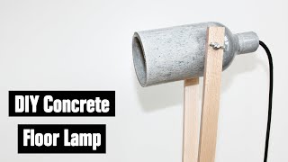 DIY Concrete Floor Lamp