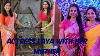 Actress Laya enjoying in hyderabad with her mother@jaswithacreations9433