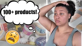 Watch me organize all my natural hair products 😩 *it's a lot*