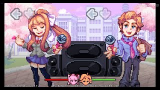 Monika And Senpai Sing Together In Friday Night Funkin'