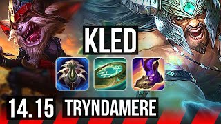 KLED vs TRYNDAMERE (TOP) | 13/1/5, 10 solo kills, Legendary, Rank 11 Kled | NA Grandmaster | 14.15