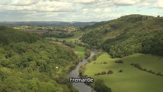 Herefordshire | Wye Valley  | River Wye | English Countryside | Fremantle Stock Footage | E19R09 022