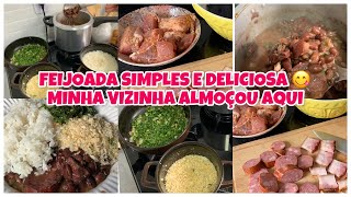 FIZ FEIJOADA SIMPLES PARA O ALMOÇO, CHAMEI MINHA VIZINHA PARA ALMOÇAR COM A GENTE!