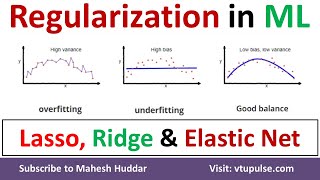 Regularization Lasso vs Ridge vs Elastic Net Overfitting Underfitting Bias & Variance Mahesh Huddar