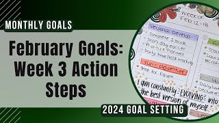 February Goals:  Week 3 Action Steps