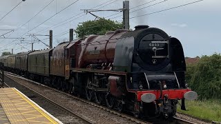 6233 Duchess of Sutherland. Geordie Duchess Rail Tour at Northallerton 18/06/22