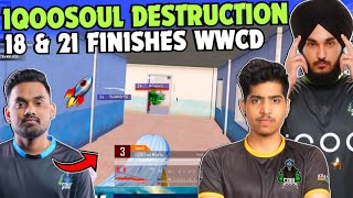 iQOOSouL Destroy Whole Lobby 😳 18 & 21 Finishes WWCD ✅ SouL Ninja & Rony on Fire 🔥 Team SouL 🚀