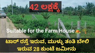 28 kunta Farm land for sale  at Maddur, Suitable for the Farm House🏕️🌴