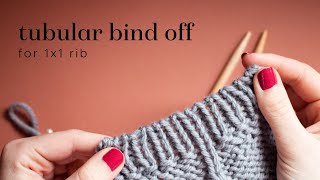 Knitting tutorial: Tubular bind off for 1x1 rib