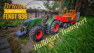 Rc bruder fendt 936 Funktionsmodellbau Bulldozer Transport #diy #rc #brudertruck