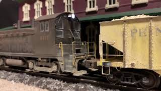 Lionel legacy weathered PRR NW2 ballast train