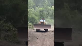 Antique dozer headed up the mountain