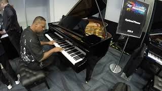 Kris Nicholson Test Driving this 2nd Steinway M Rebuild Grand Piano at Namm 2024