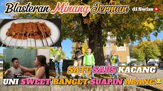 SATE SAUS KACANG || UNI BULE SWEET BANGET SUAPIN ABANG 😍 Swiss🇨🇭Vlogs