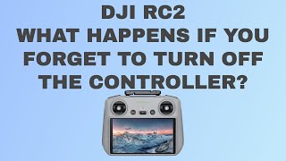 DJI RC2 Test What happens if you forget to turn off your controller? #shaunthedrone