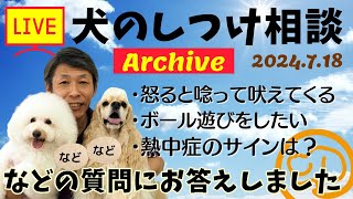 犬のしつけ相談ライブ☆ゲリラライブ【アーカイブ 2024/07/18】