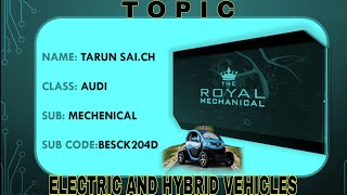 explanation of electric and hybrid electric vehicle