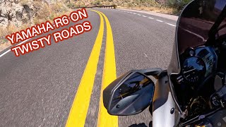 Yamaha R6 on Twisty Roads