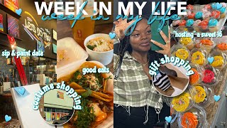 vlogtober week5: week in my life🩵| sip & paint date, grwm + chitchat👀, costume shopping etc.