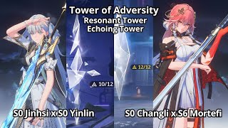 S0 Jinhsi x S0 Yinlin & S0 Changli x S6 Mortefi - Tower of Adversity - Wuthering Wave