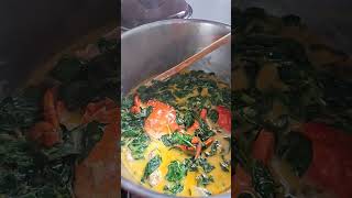 Ginataang alimango with spinach #food #ytshorts