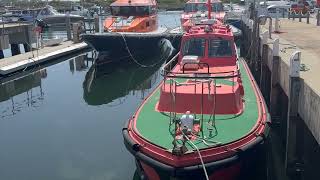 Pilot launches at Queenscliff , Victoria, Australia.