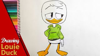 Drawing Louie Duck From DuckTales | How To Draw Louie Duck